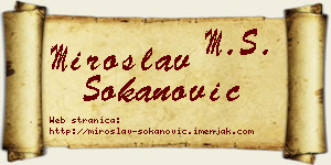 Miroslav Sokanović vizit kartica